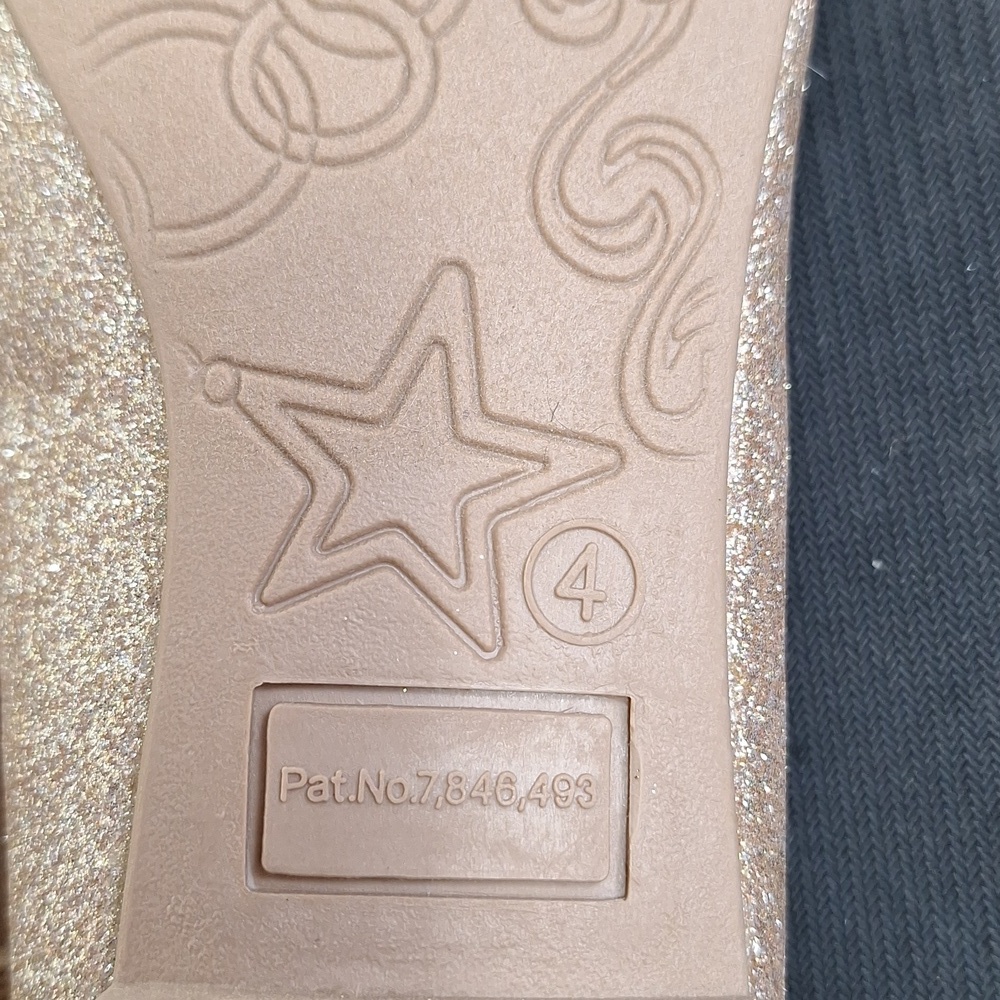 Falls Creek Gold Glitter Ballet Flats - Picture 7 of 9